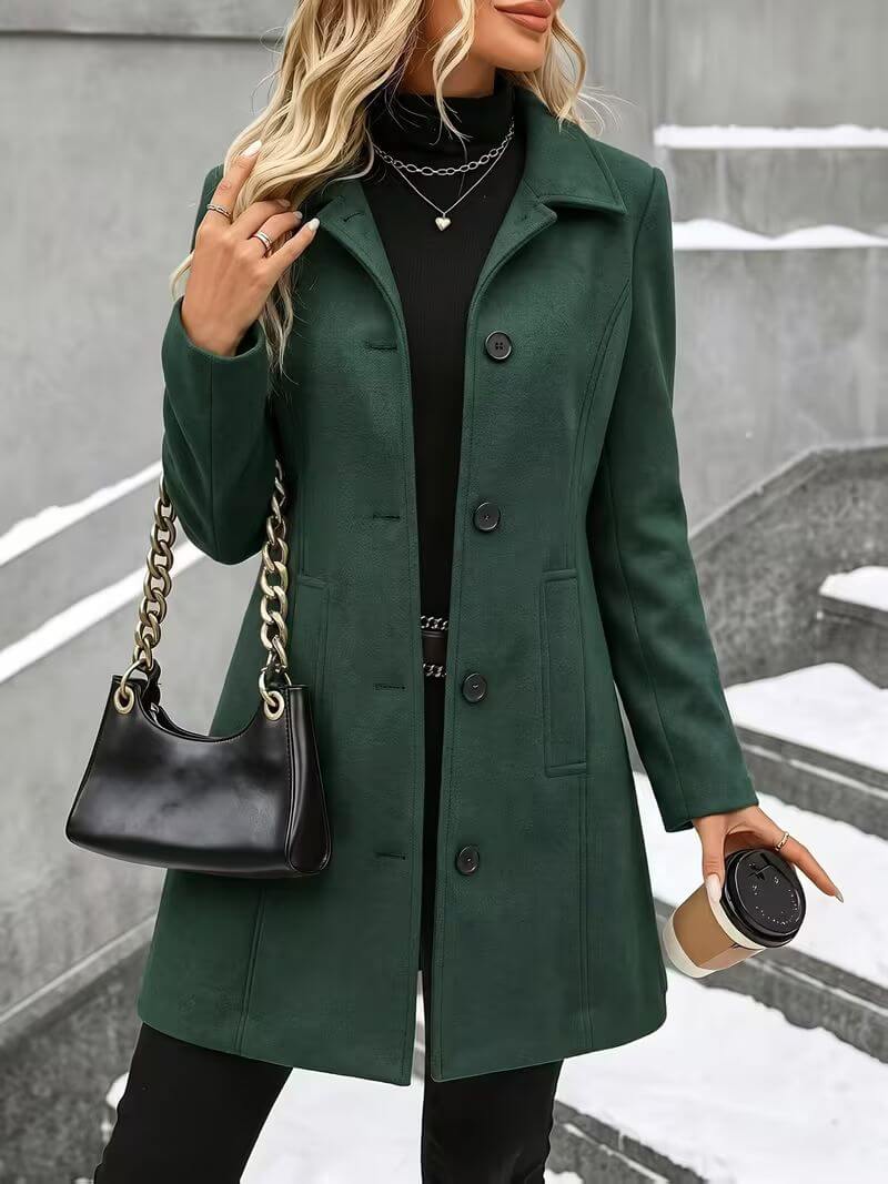 Eline™ - Comfortable coat with standing collar