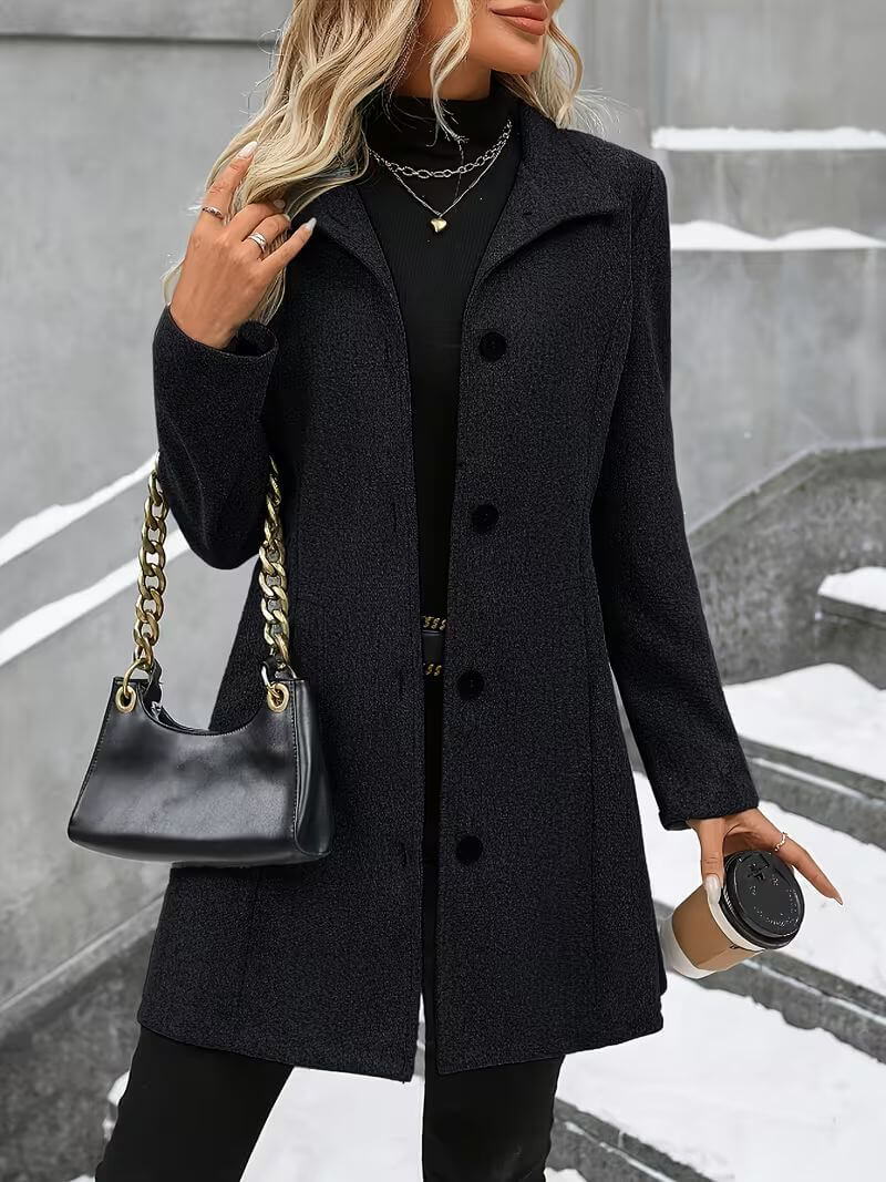 Eline™ - Comfortable coat with standing collar