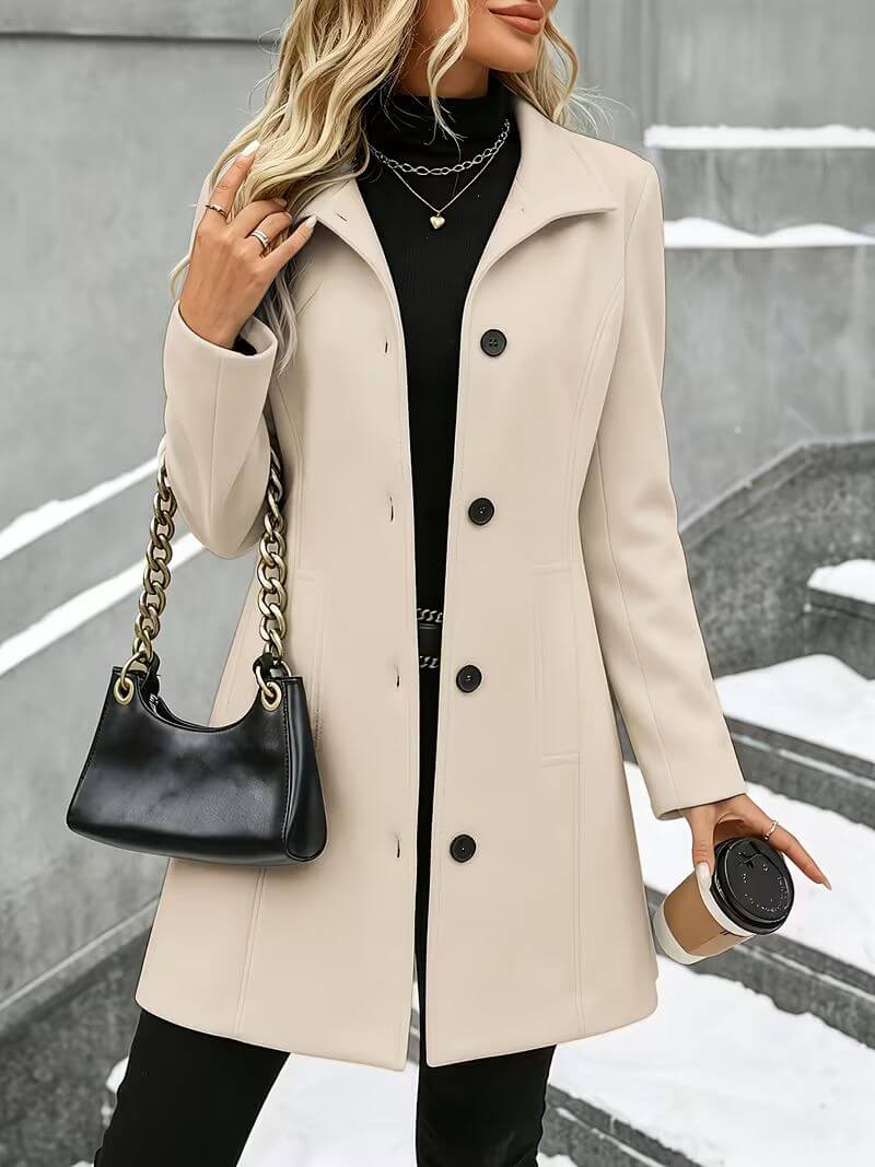 Eline™ - Comfortable coat with standing collar