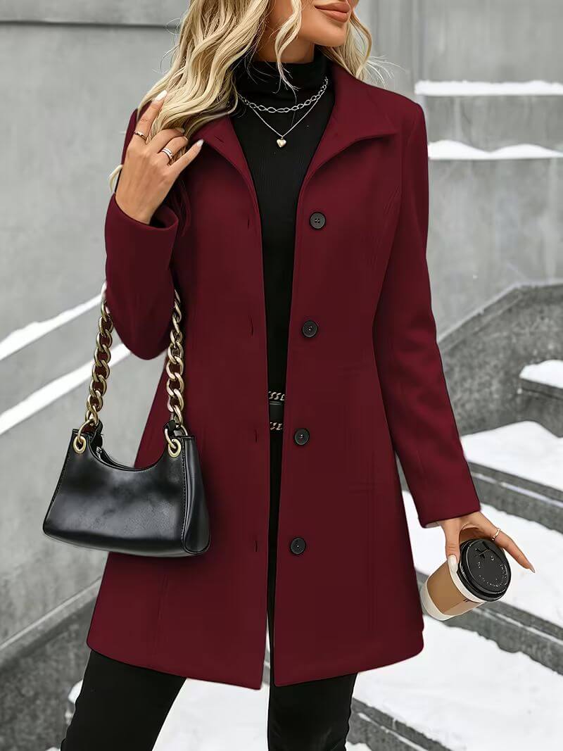 Eline™ - Comfortable coat with standing collar