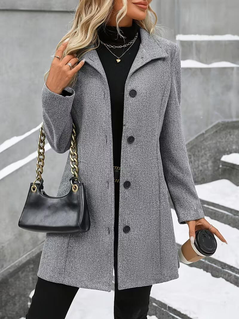 Eline™ - Comfortable coat with standing collar