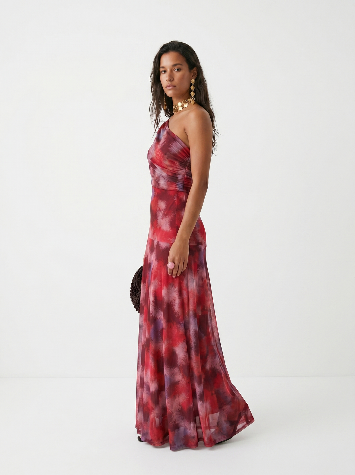 Aveline™ | One-Shoulder Print Maxi Dress