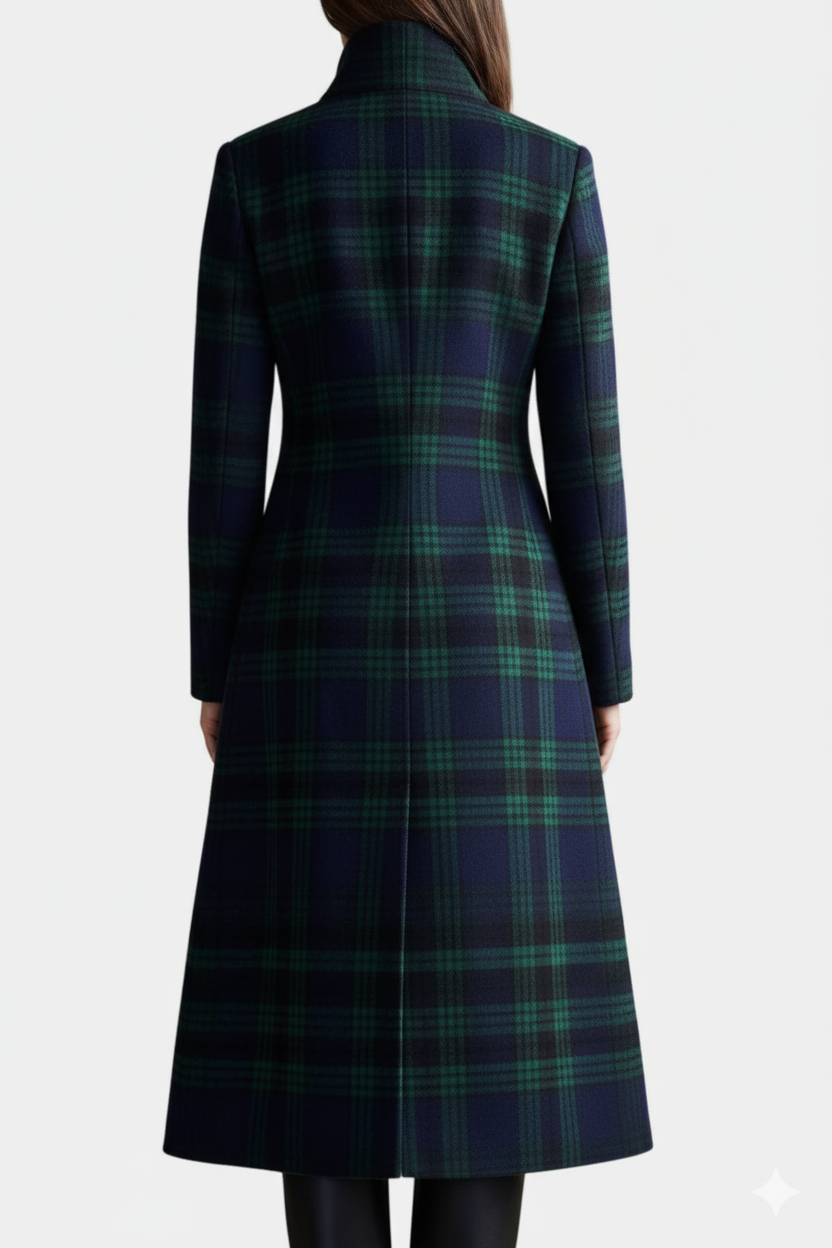 Rebecca | Tailored Check Midi Coat