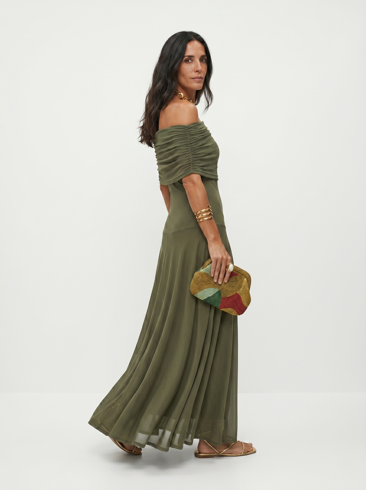 Aveline™ | One-Shoulder Print Maxi Dress