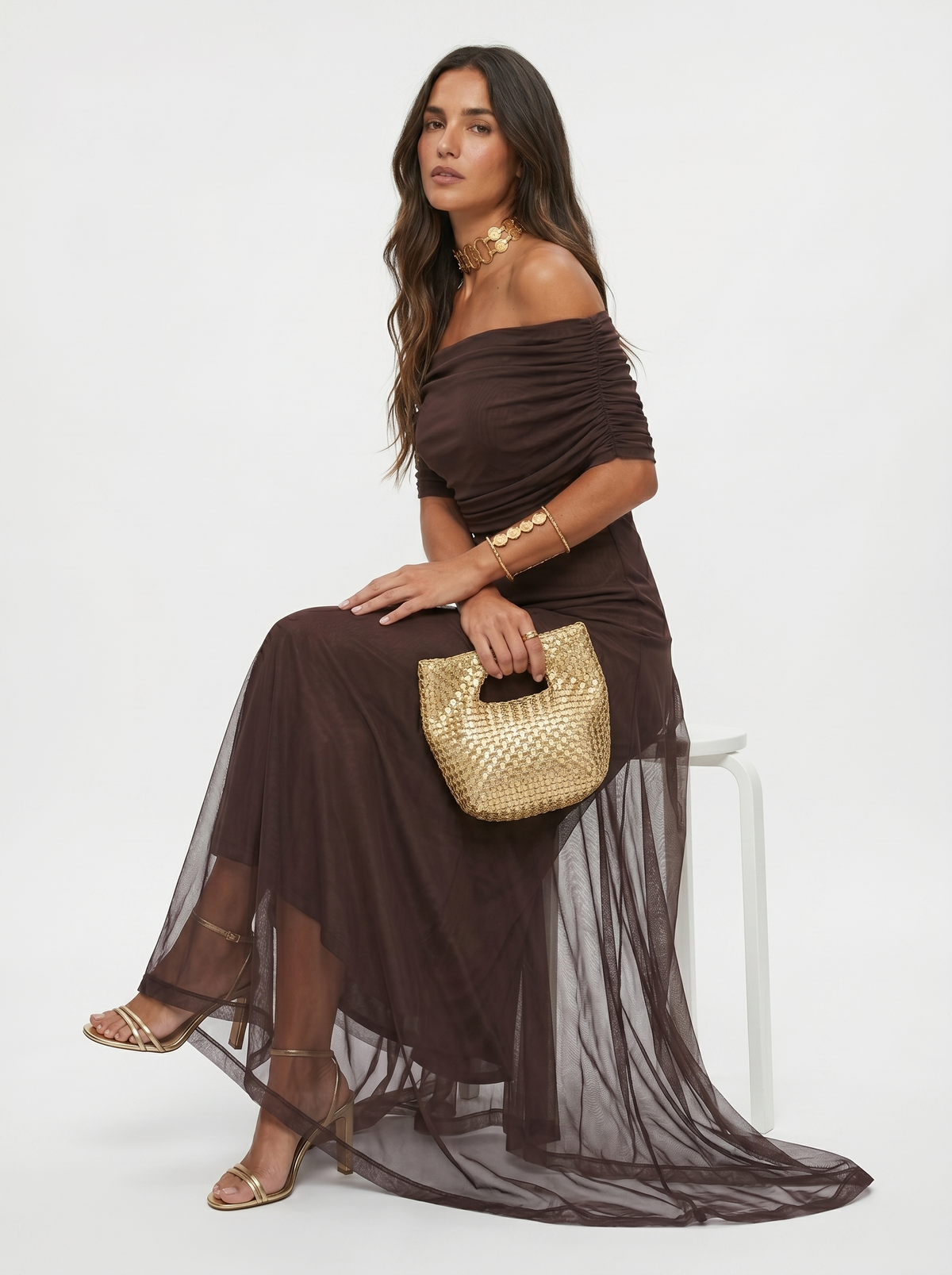 Aveline™ | One-Shoulder Print Maxi Dress