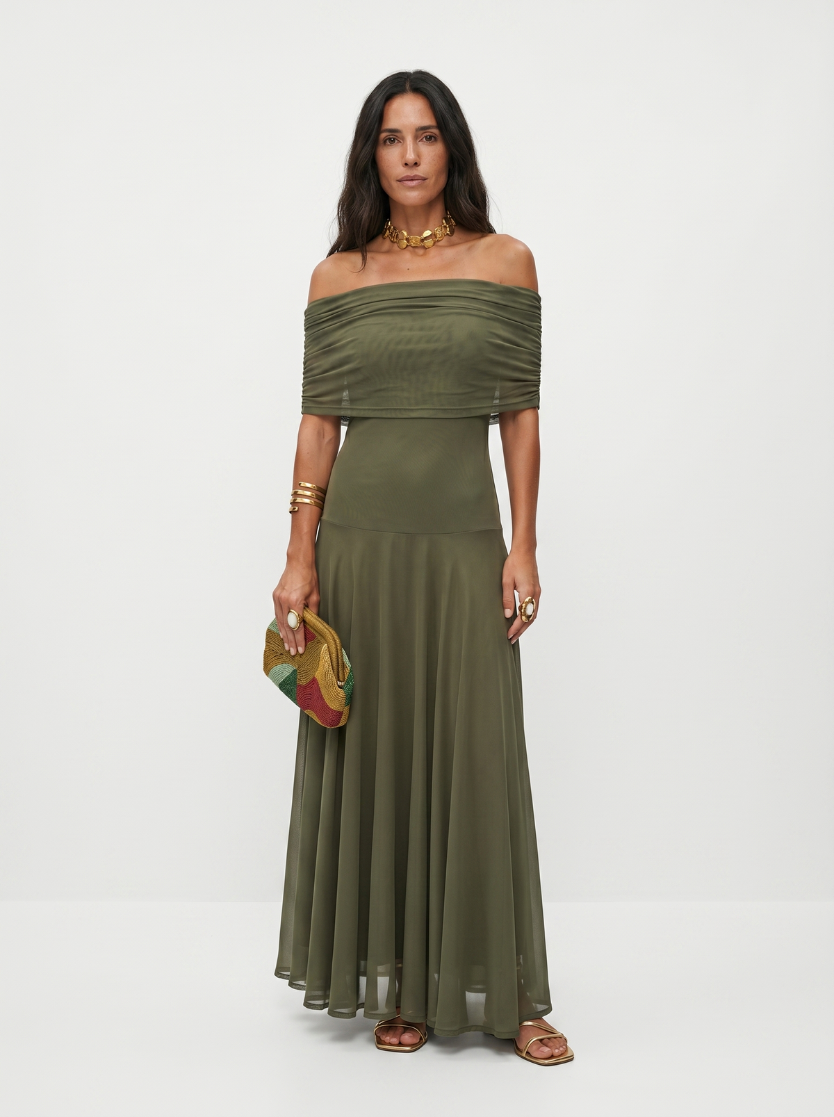 Aveline™ | One-Shoulder Print Maxi Dress