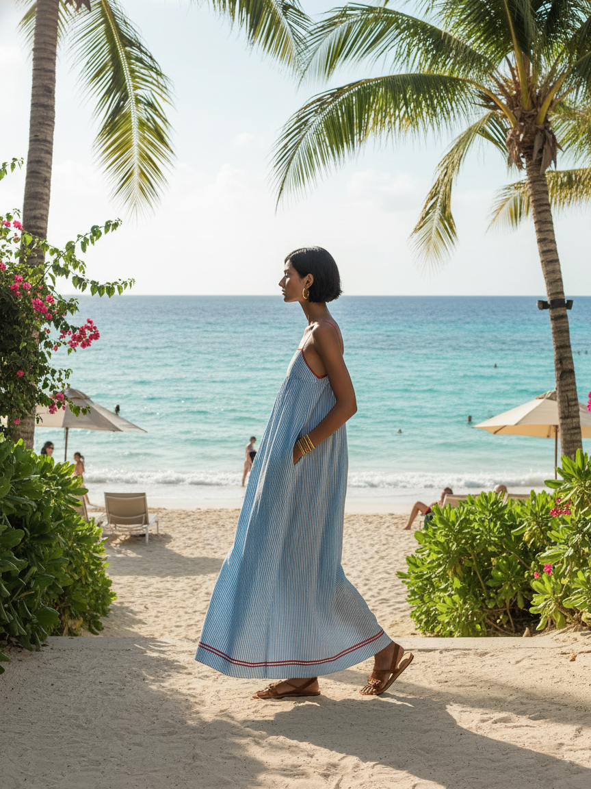 Aveline™ | Striped Maxi Dress