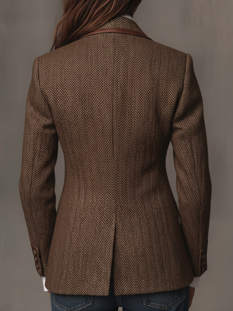 Gisèle | Blazer with Printed Chevron Inserts