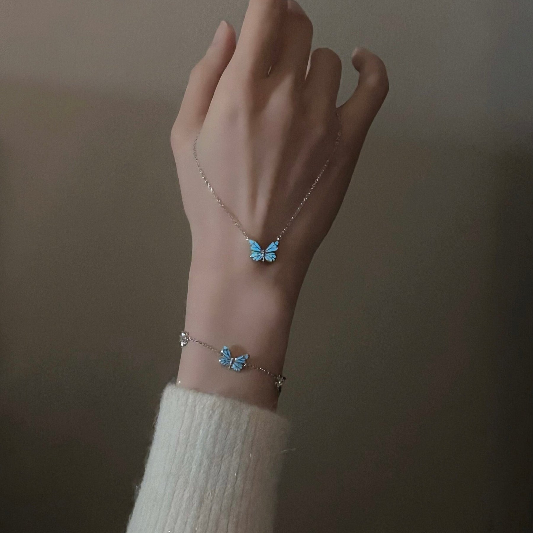Luminous Dream Blue Butterfly Bracelet