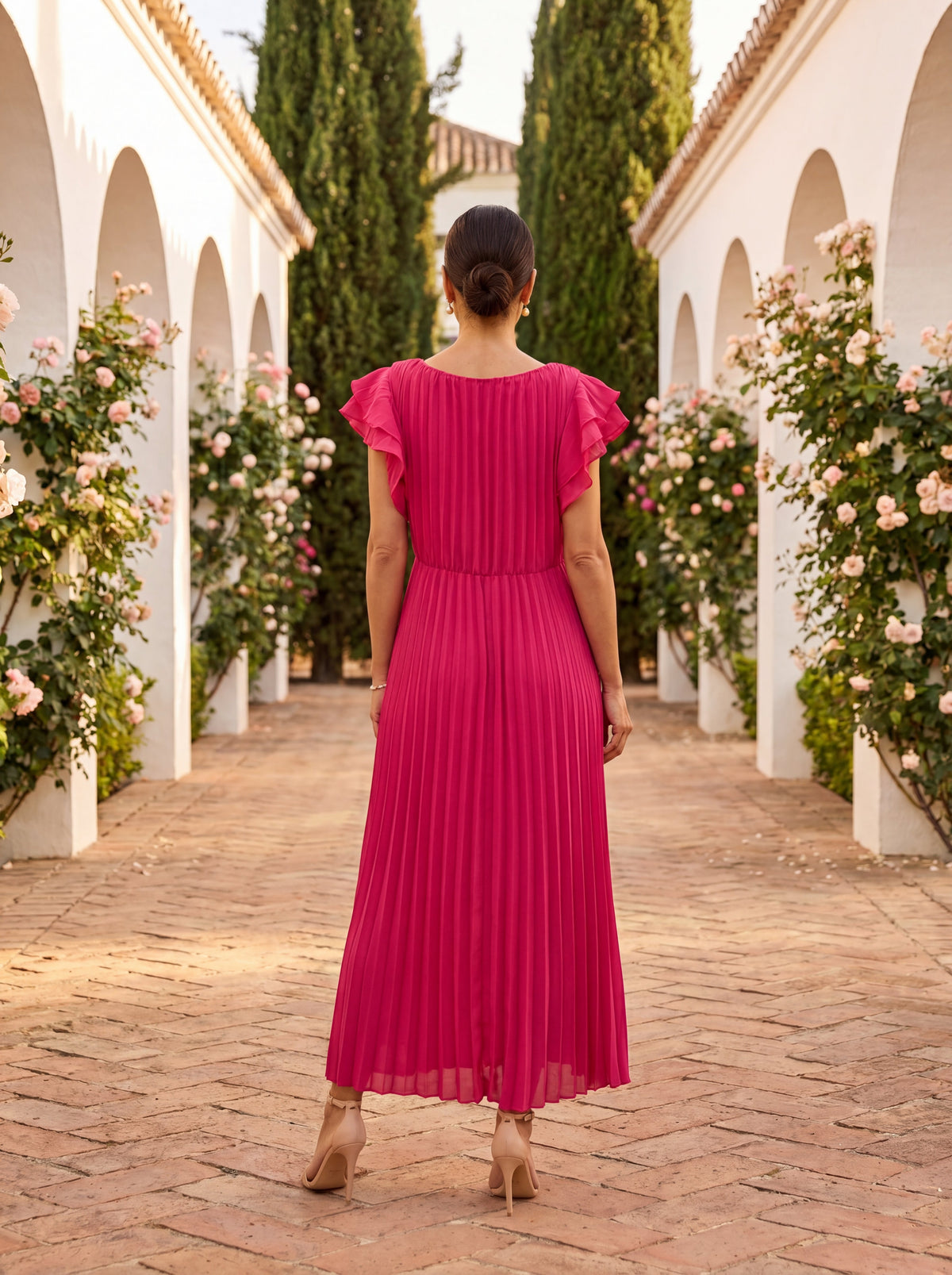 Aveline™ | Tie-Front Midi Dress