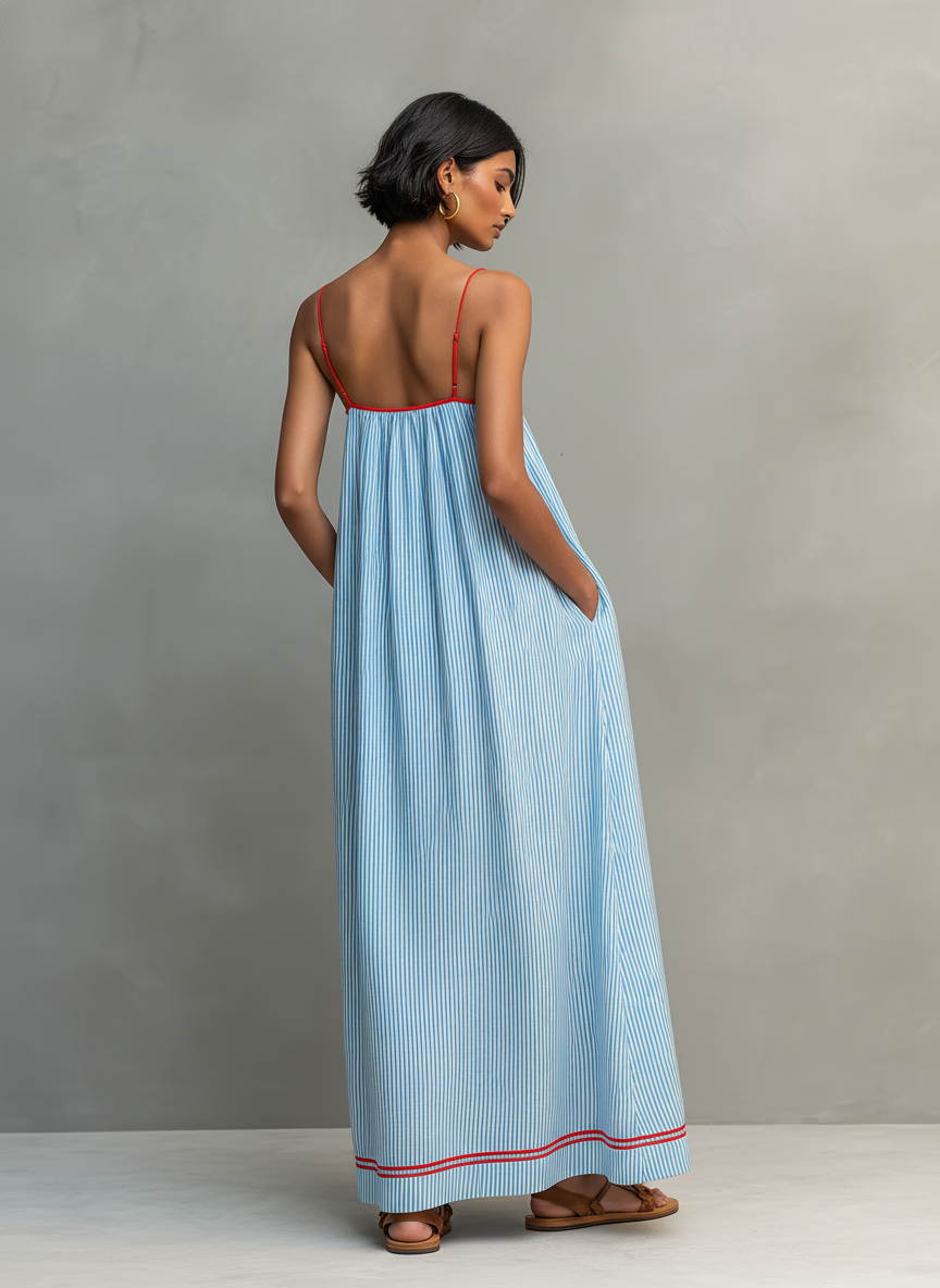 Aveline™ | Striped Maxi Dress