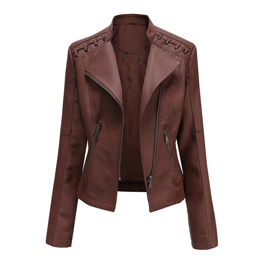 Marguerite | Asymmetric Quilted Moto Jacket