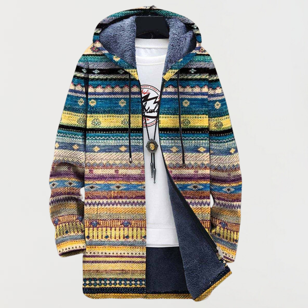 Wynn | Wavy Tribal Print Coat