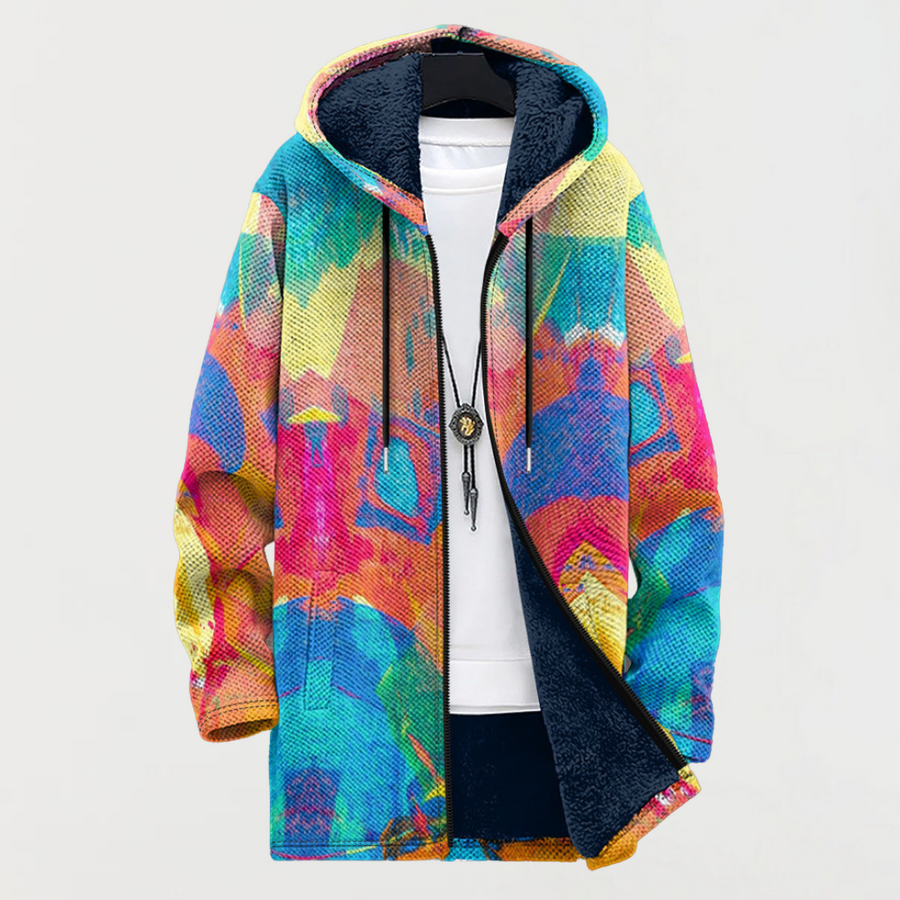 Emery | Colourful Art Print Hooded Jumper