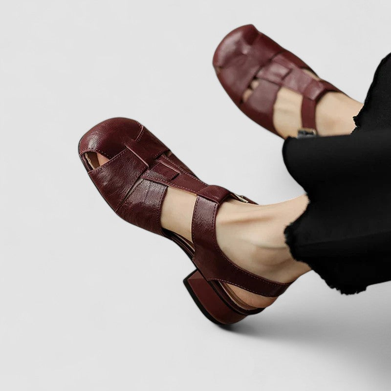 Sandrine Open-Toe Baby Heels