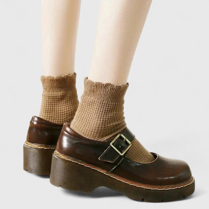 Aveline Leather Platform Baby Shoes