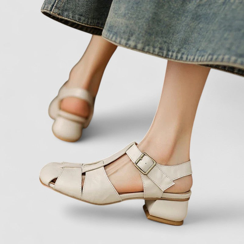 Sandrine Open-Toe Baby Heels