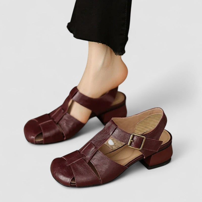 Sandrine Open-Toe Baby Heels