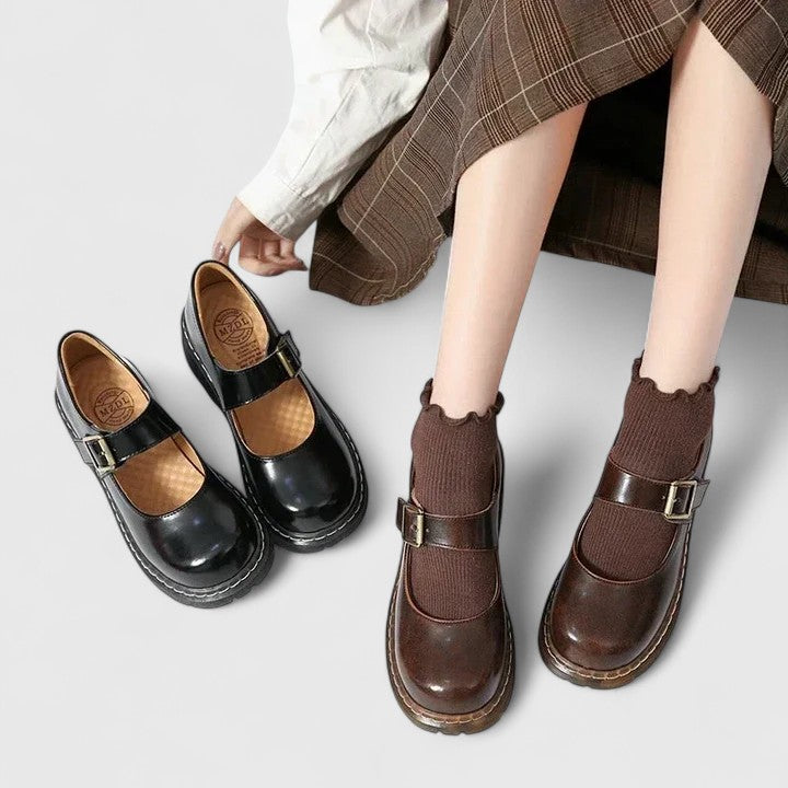 Aveline Leather Platform Baby Shoes