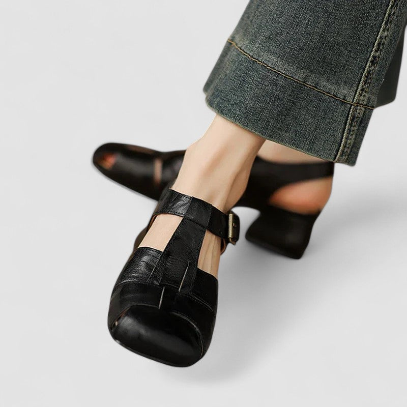 Sandrine Open-Toe Baby Heels