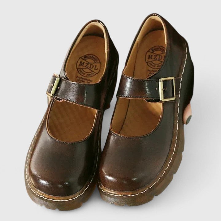 Aveline Leather Platform Baby Shoes