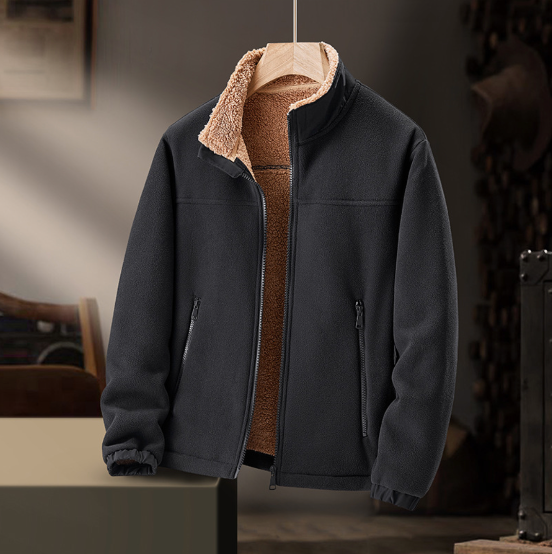 Grayson | Plush-Collar Zip Jacket