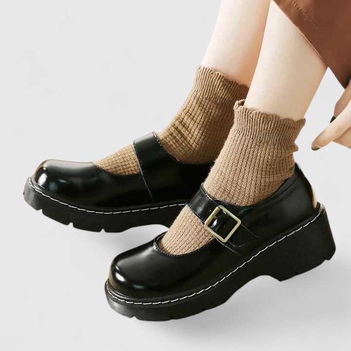 Aveline Leather Platform Baby Shoes