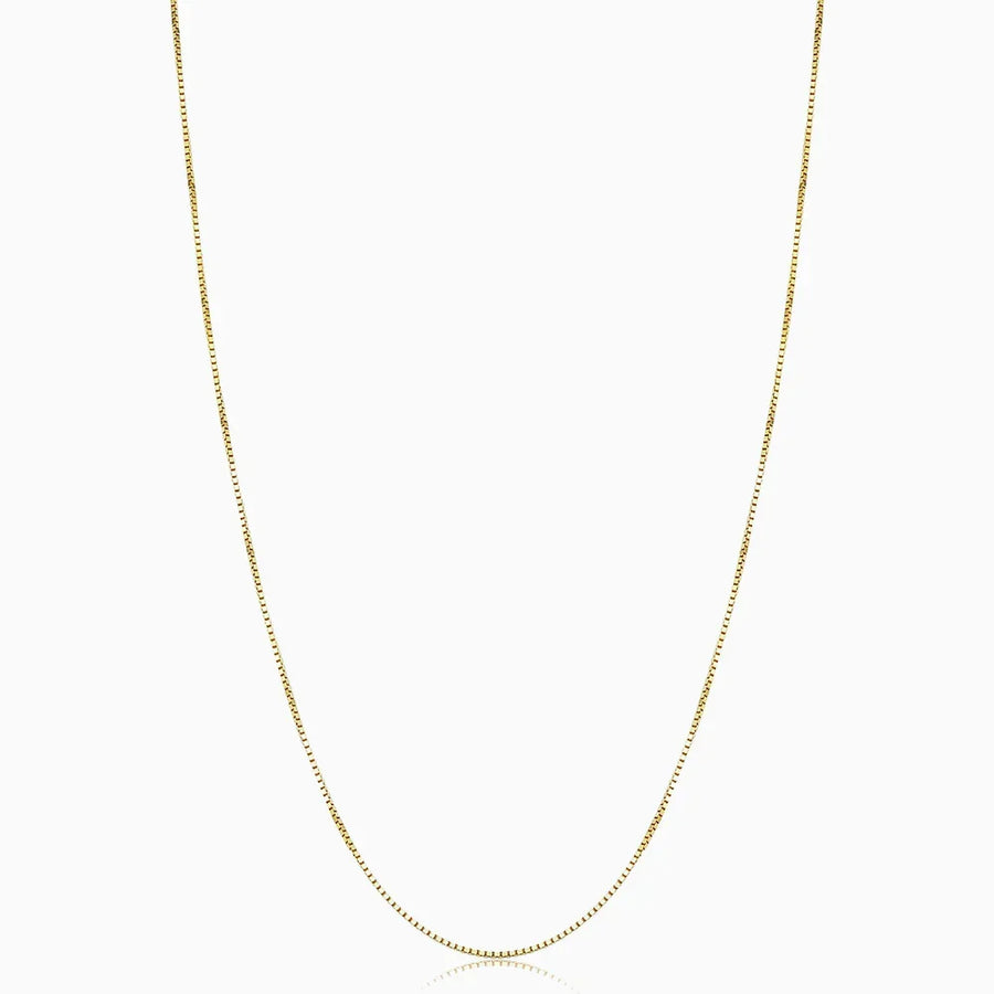 Bodega Box Necklace | White Gold