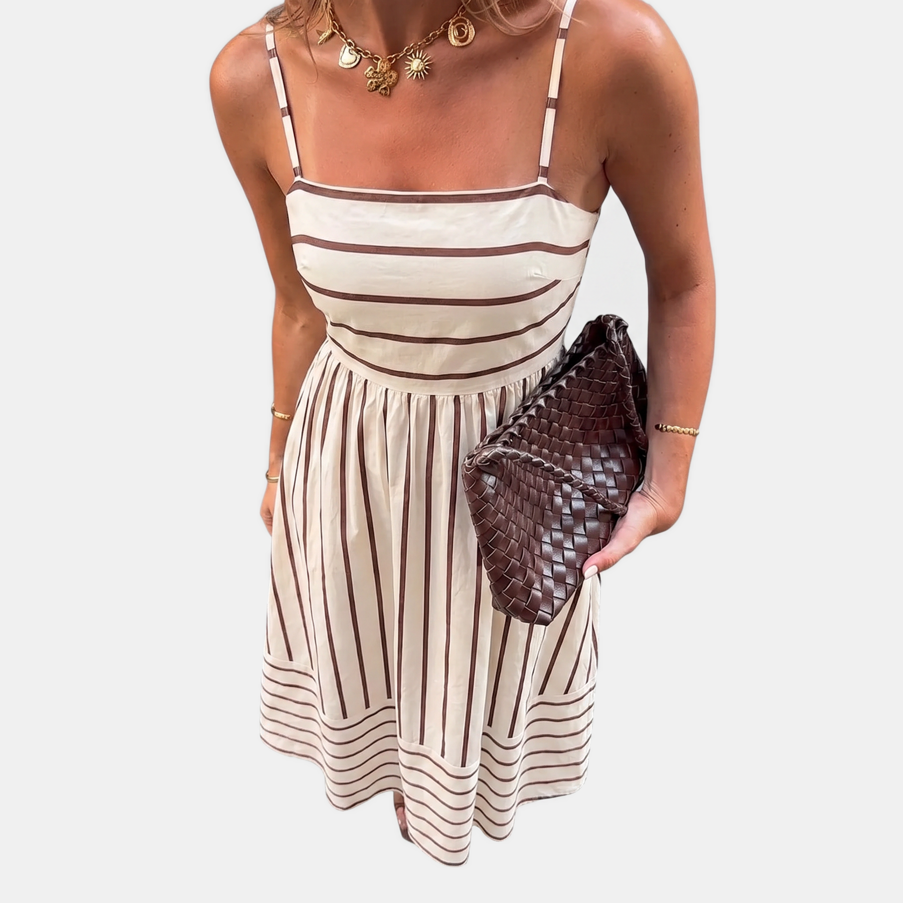 Women's Thin Strap Square Neck Vacation Maxi Dress