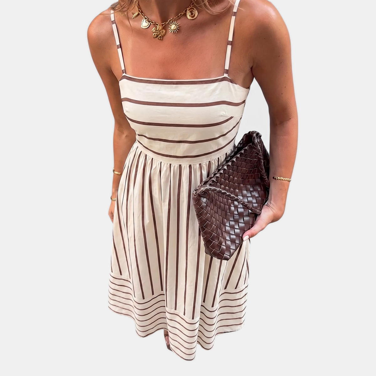 Women's Thin Strap Square Neck Vacation Maxi Dress