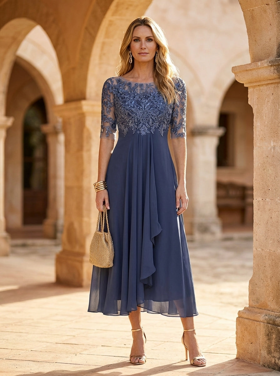 Aveline™ | Ruched Midi Dress