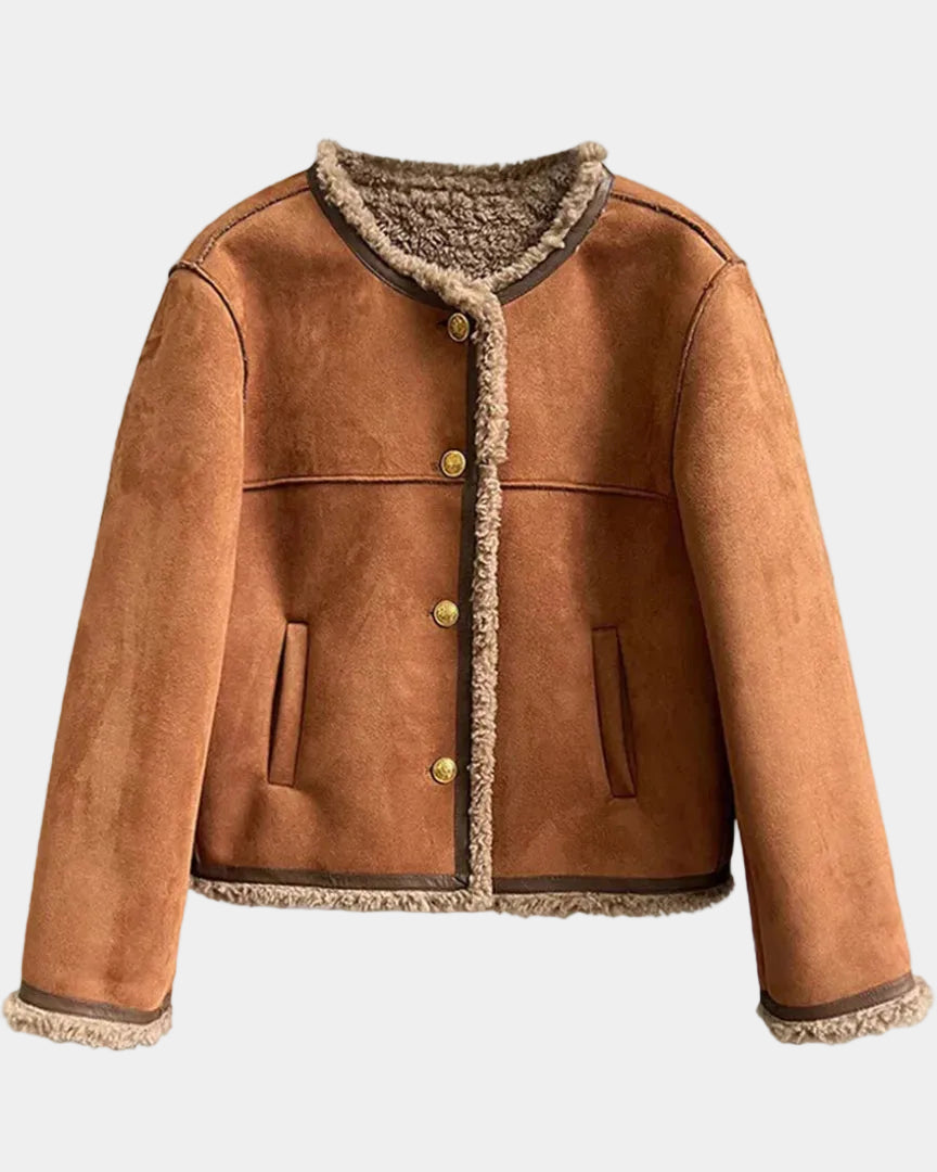 Seline | Suede-Look Cropped Jacket