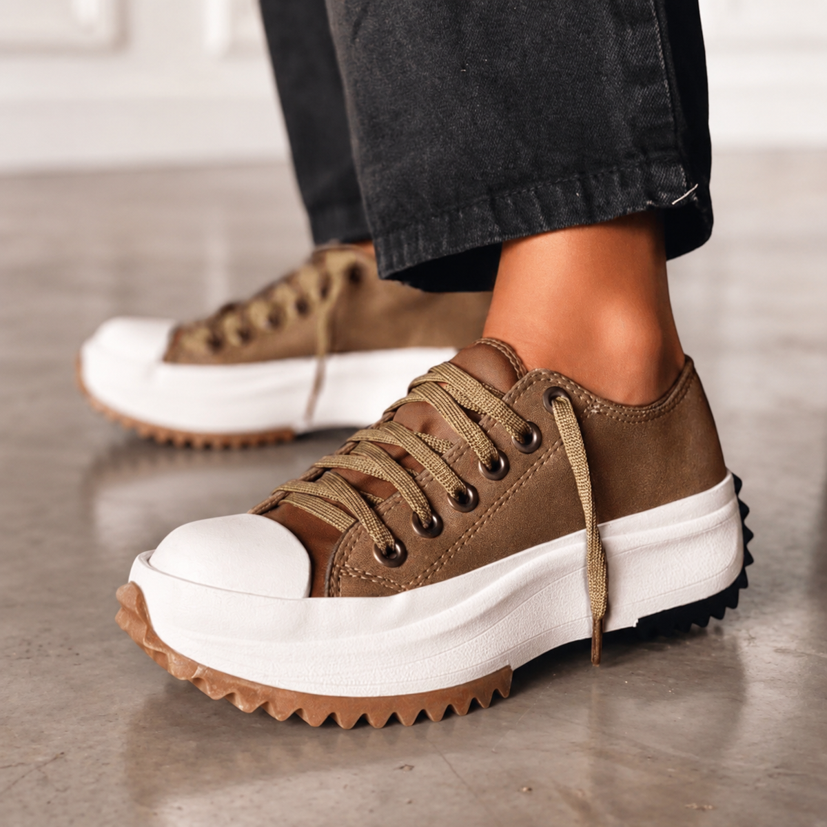 Bettina | Platform Sneakers with Serrated Sole