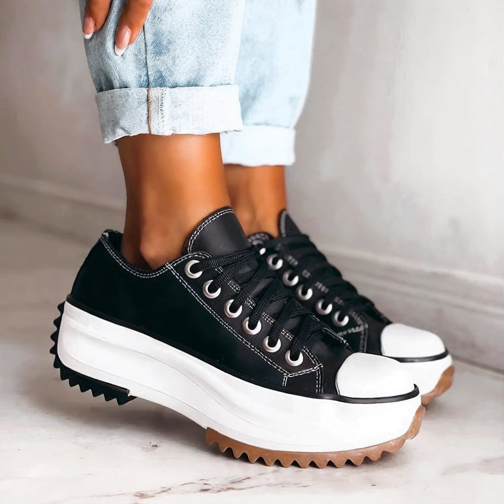 Bettina | Platform Sneakers with Serrated Sole