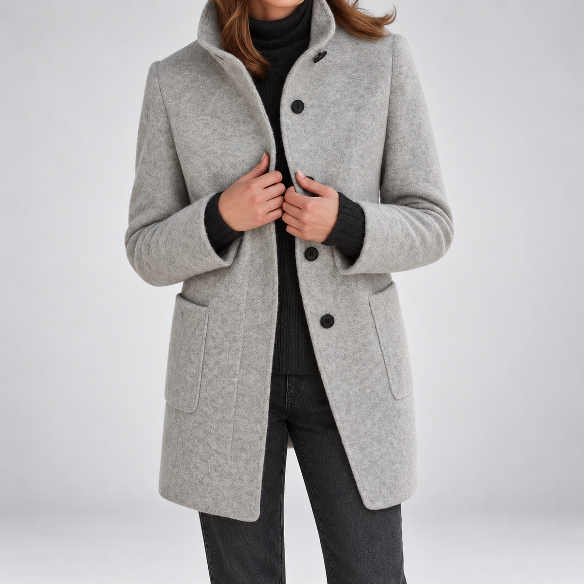 Evelina | Stand Collar Coat