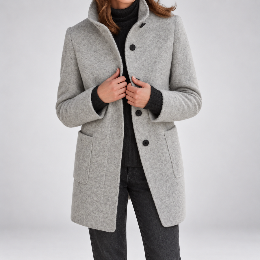 Evelina | Stand Collar Coat