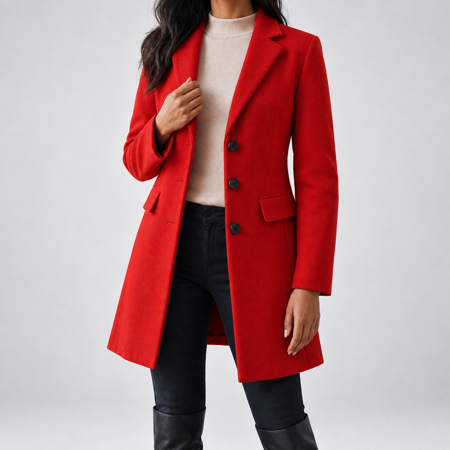 Scarlett | Single-Breasted Wool Overcoat