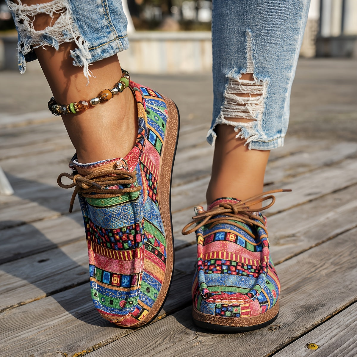 Mia | Colourful Retro Women's Shoes