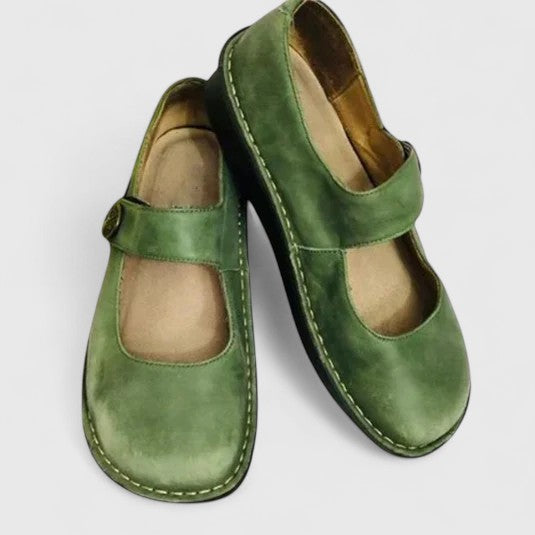 Monique Patinated Leather Baby Shoes