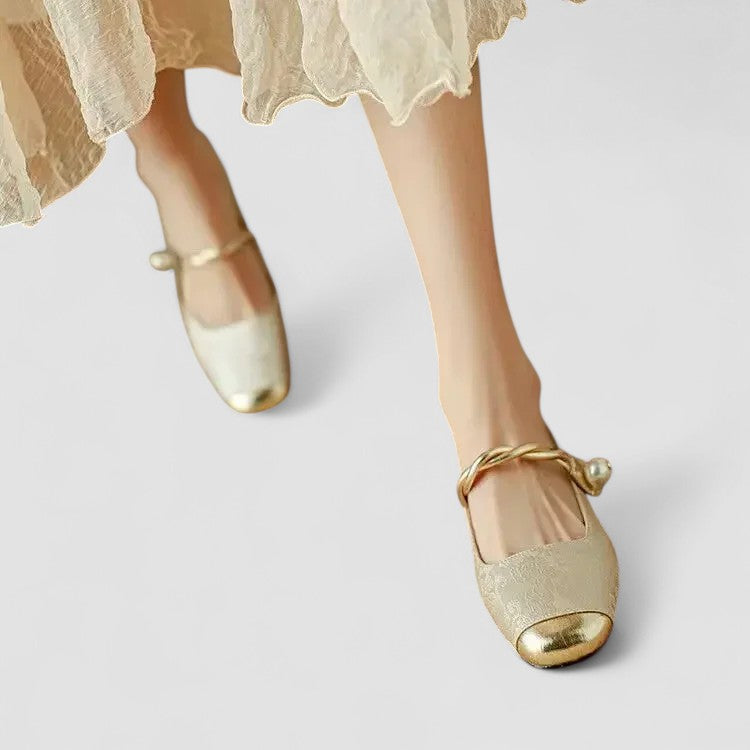 Camille Satin Baby Shoes with Jewel-Embellished Heel