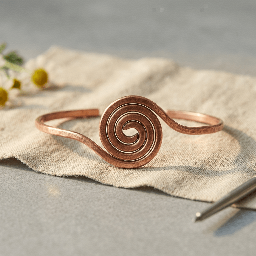 Coil Copper Anklet