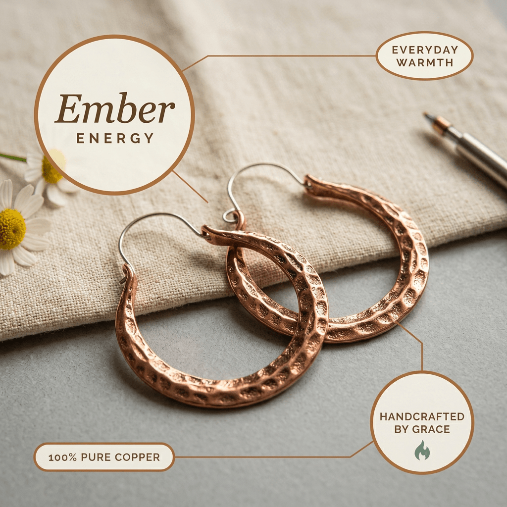 Ember Copper Earrings