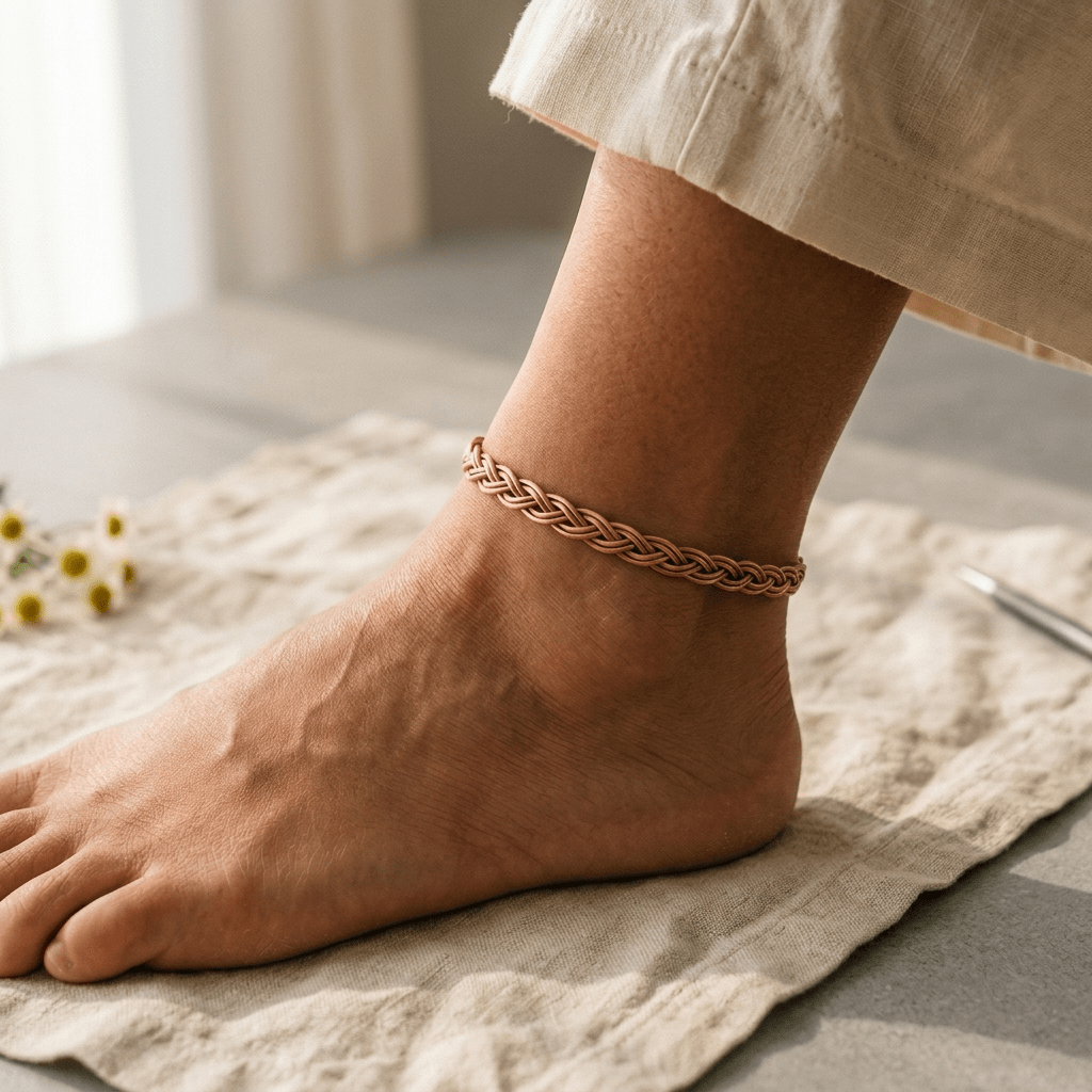 Reed Copper Anklet
