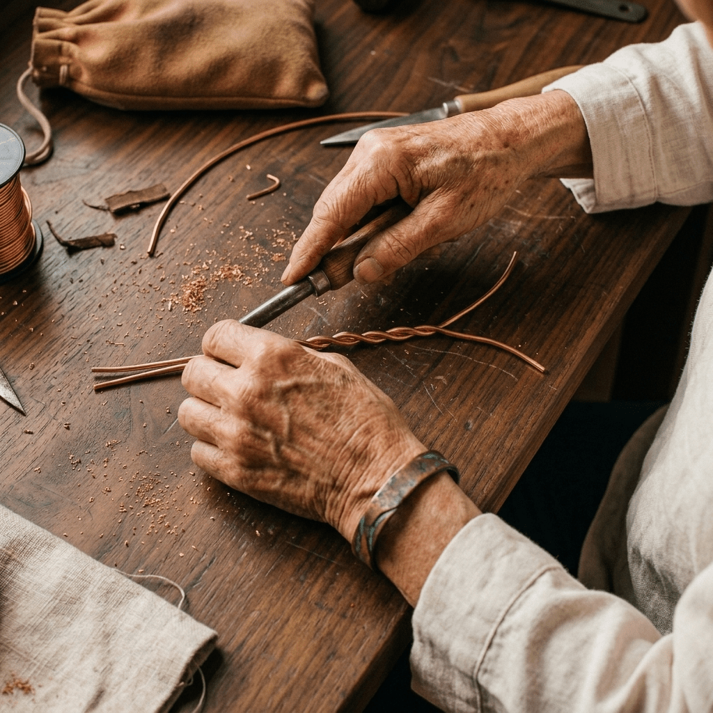 Grace's Seam Copper Bracelet
