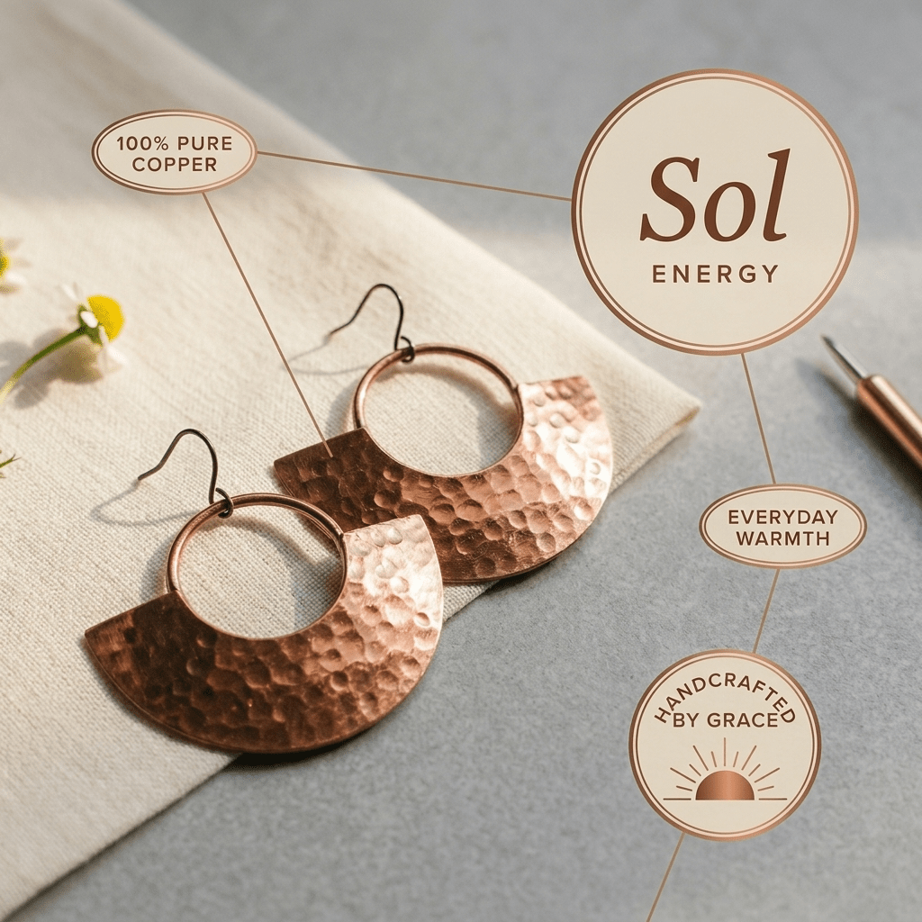 Grace's Sol Copper Earrings