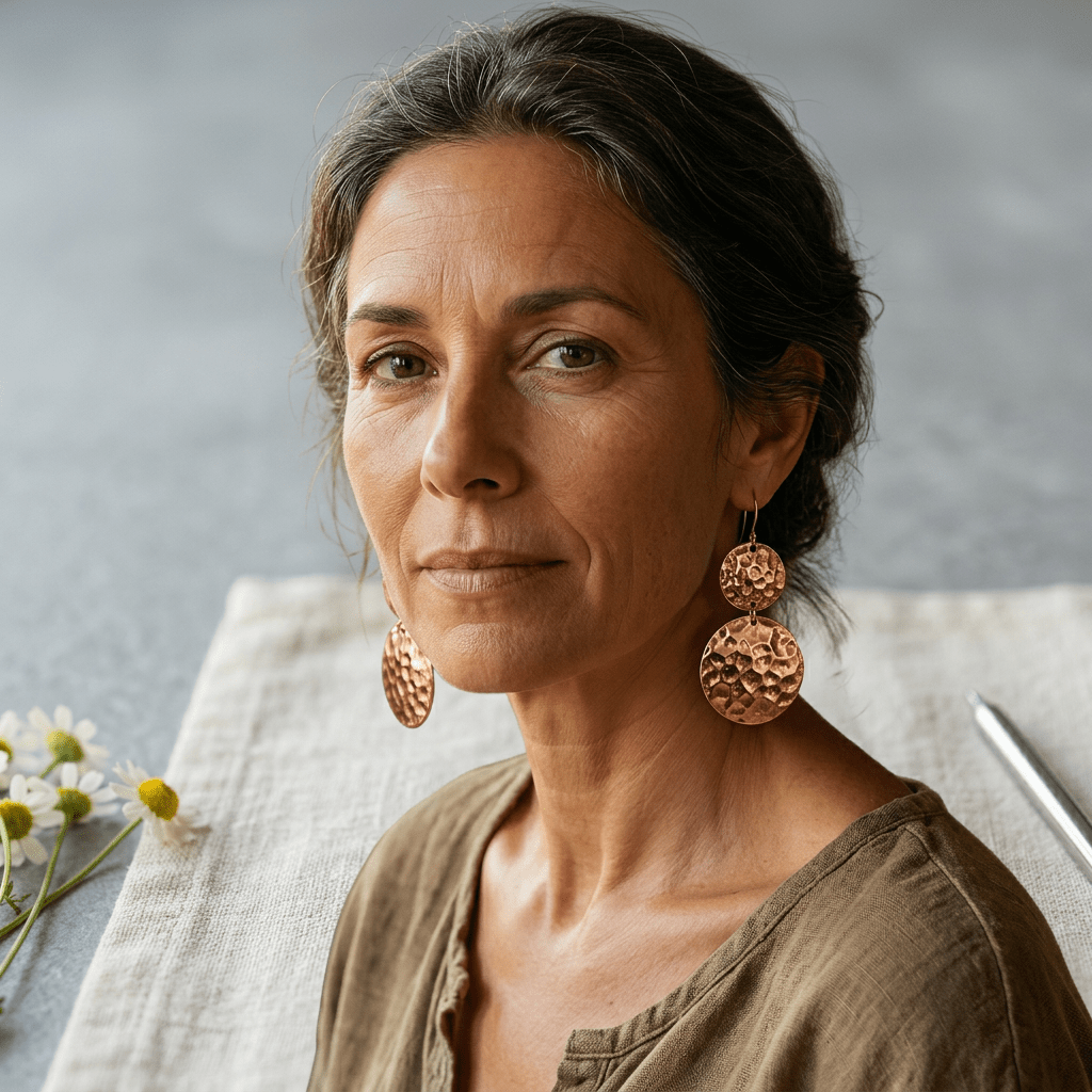Solstice Copper Earrings