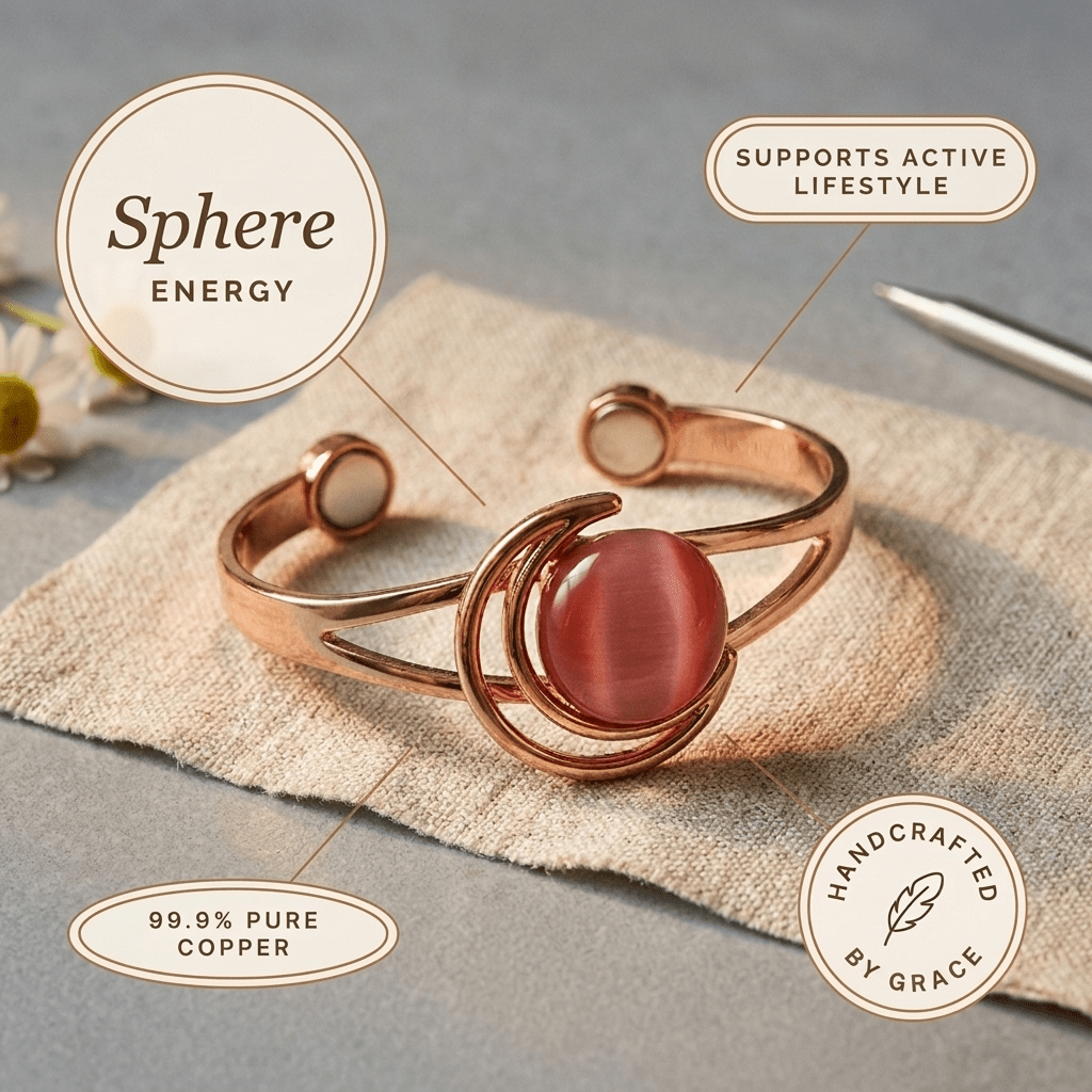 Grace's Sphere Pink Copper Bracelet