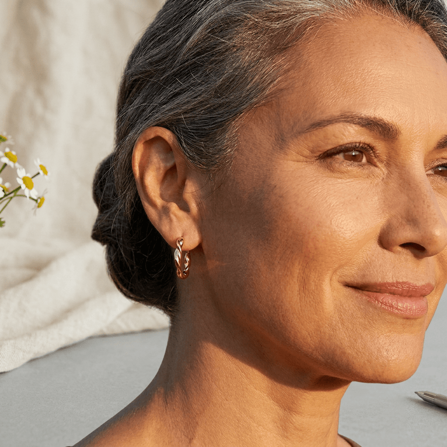 Wren Copper Hoop Earrings