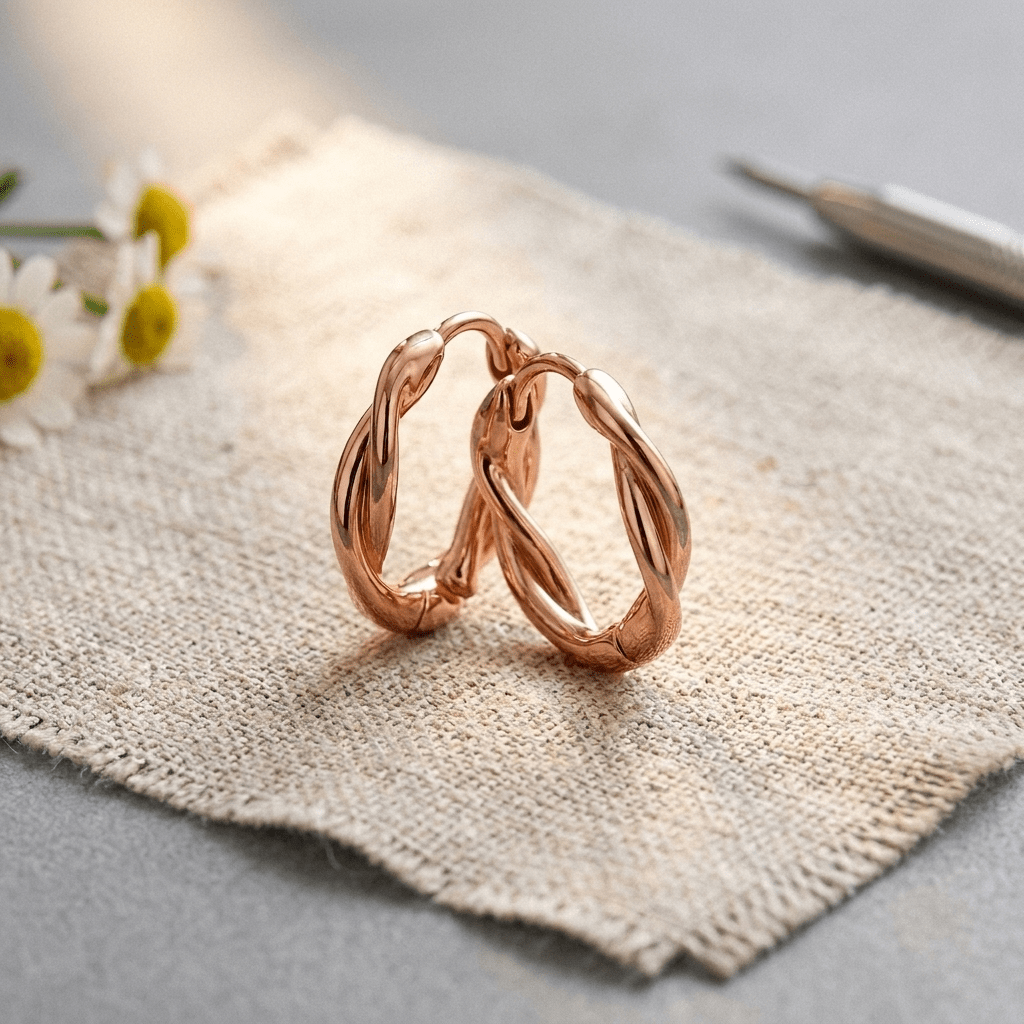 Wren Copper Hoop Earrings