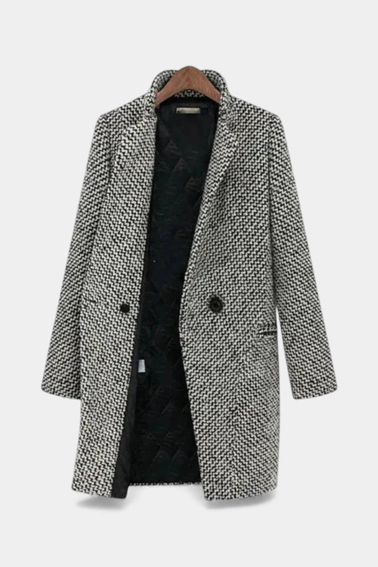 Yasmin | Textured Tailored Long Coat